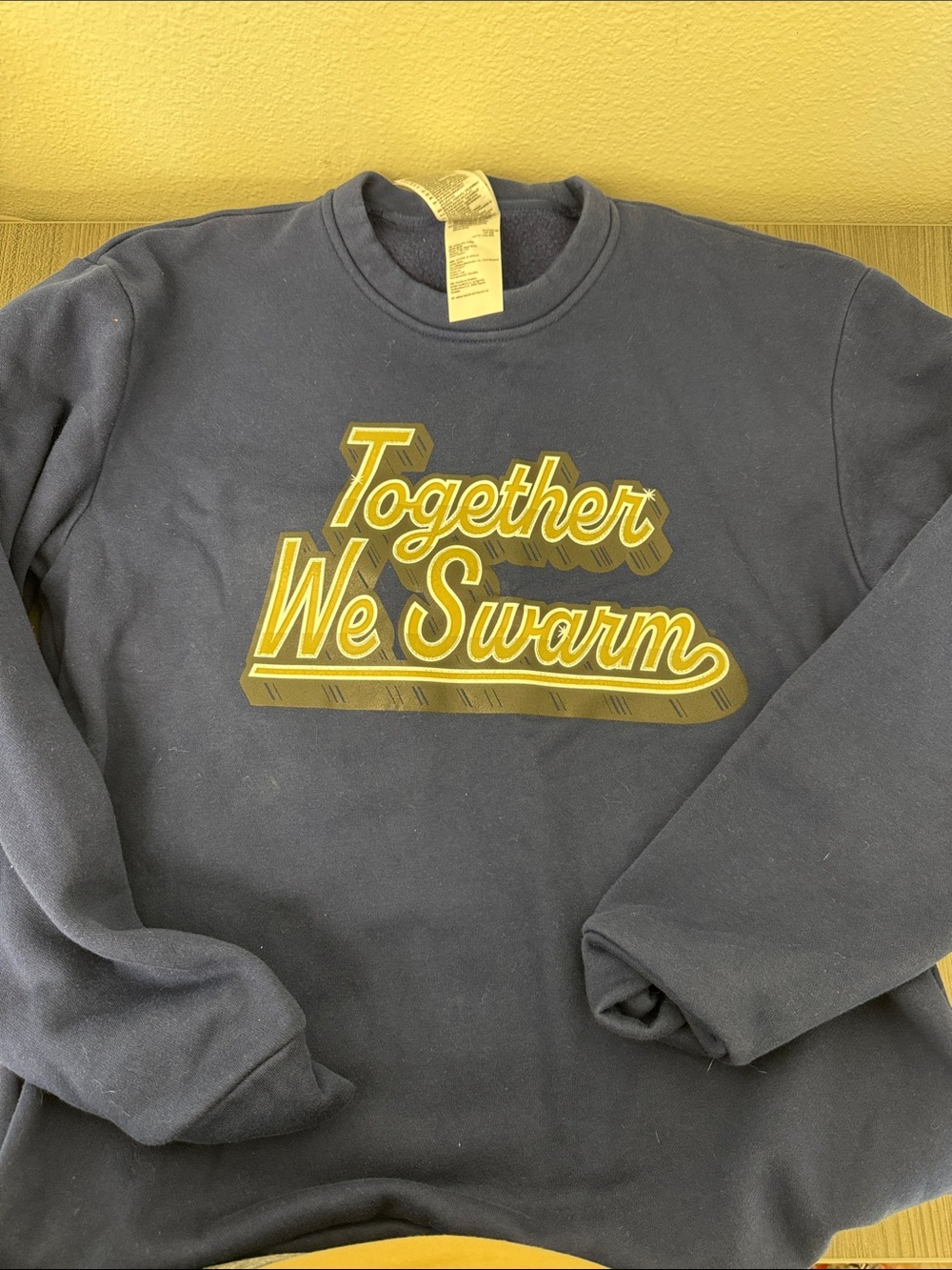 Georgia Teck Together We Swarm Graphic Crewneck Sweatshirt - Blue and Gold